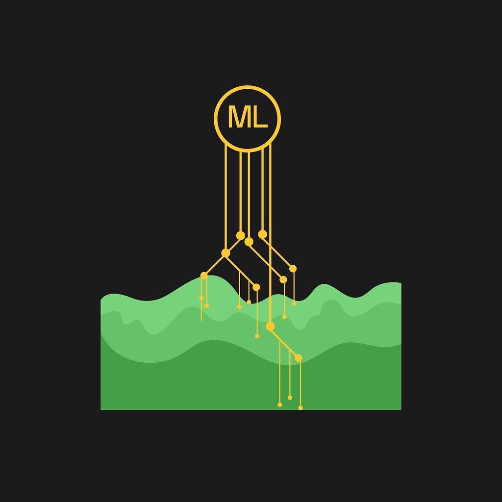 A creative representing an ML tapping into a lake